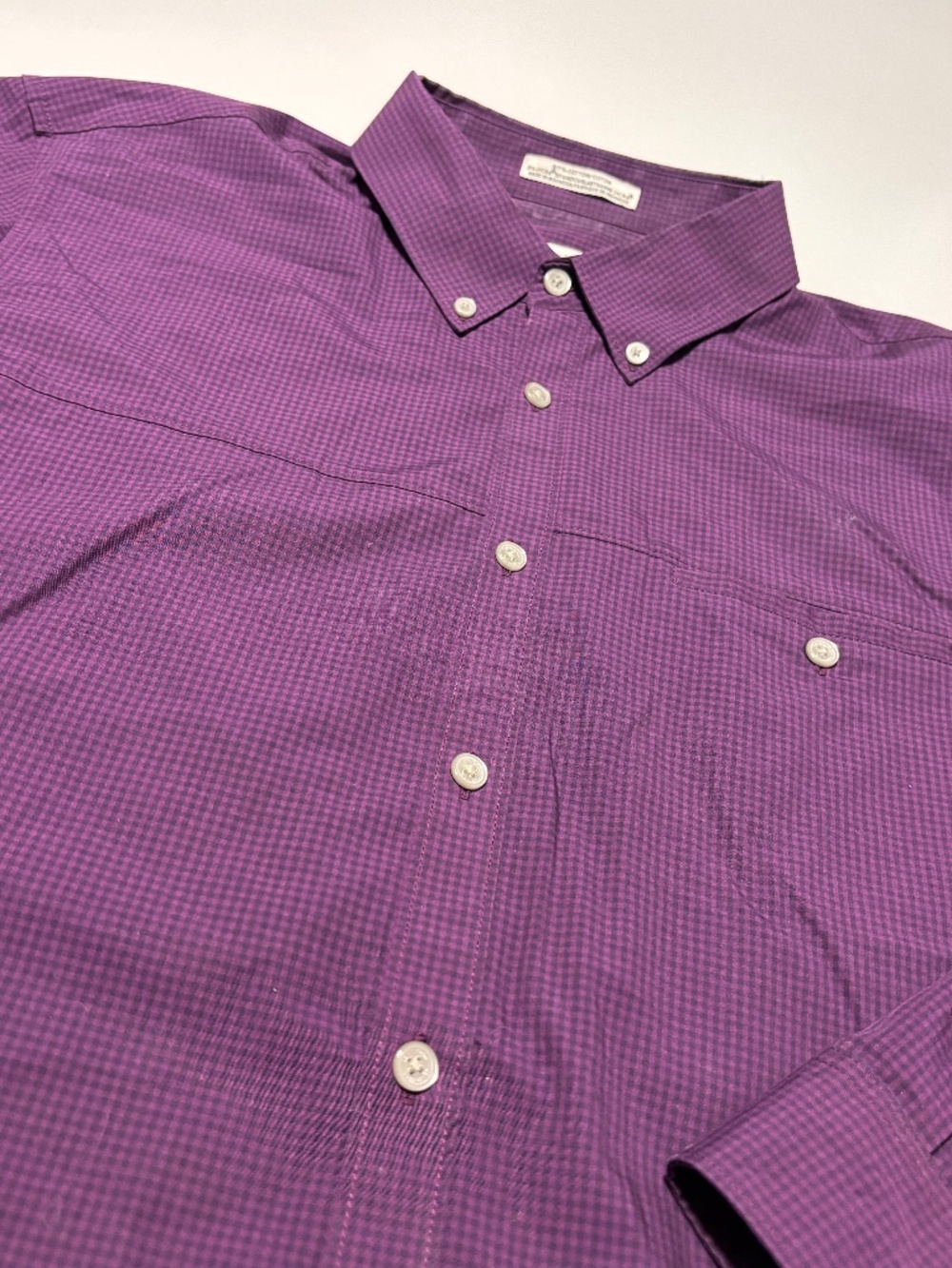 Mens Purple Calvin Klein Slim Fit Button Down Dress Shirt Size Large